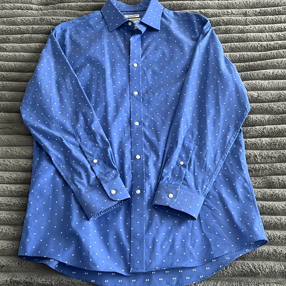 Jos A. Bank Long Sleeve Shirt-Stretch-Non Iron Tailored Fit